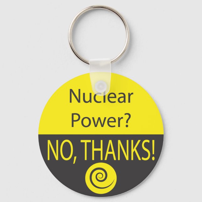 NUCLEAR POWER? NO, THANKS! KEY RING (Front)