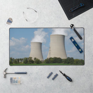 Nuclear Power Plant Cooling Towers Desk Mat