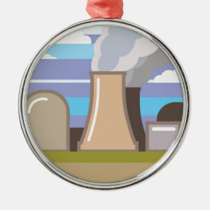 Nuclear Power Plant Metal Tree Decoration