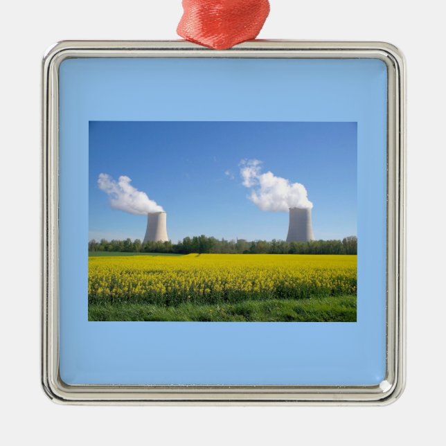 Nuclear power seedling - Nuclear power plant Metal Ornament (Front)