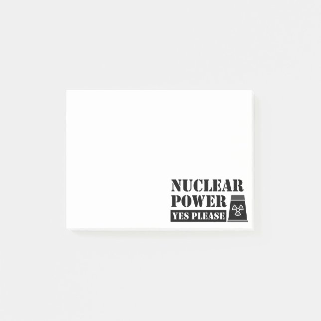 Nuclear Power Yes Please Statement Post-it Notes (Front)