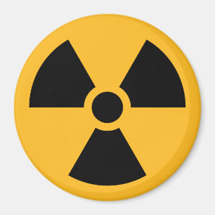 Nuclear radiation symbol magnet