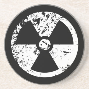 Nuclear radioactive sign coaster