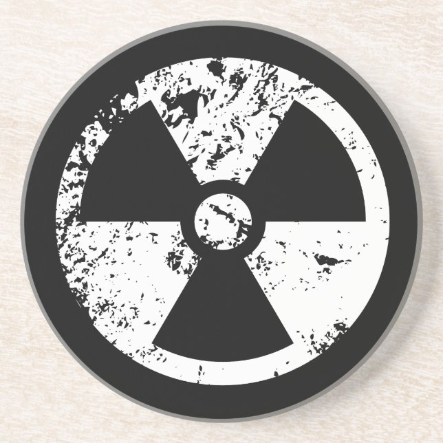 Nuclear radioactive sign coaster (Front)