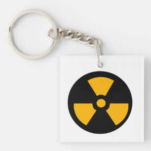 Nuclear radioactive sign key ring