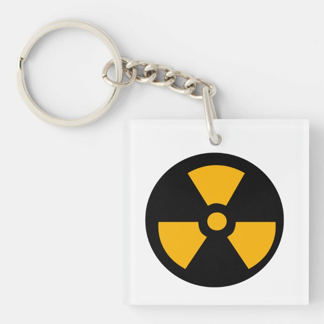 Nuclear radioactive sign key ring (Front)