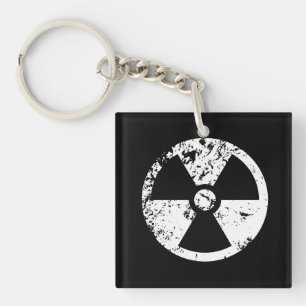 Nuclear radioactive sign key ring
