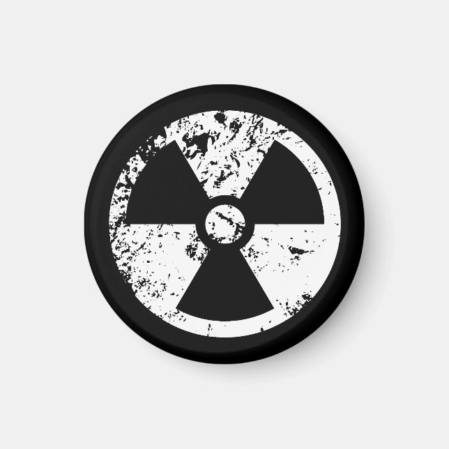 Nuclear radioactive sign magnet (Front)
