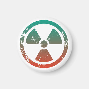 Nuclear radioactive sign magnet
