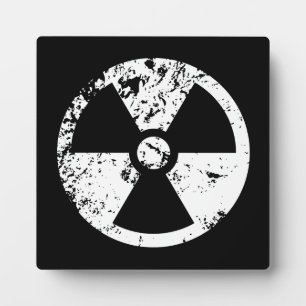 Nuclear radioactive sign plaque