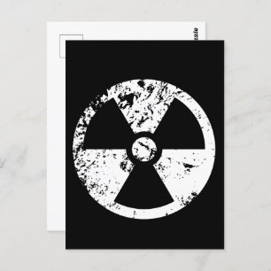 Nuclear radioactive sign postcard