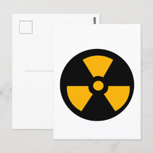 Nuclear radioactive sign postcard