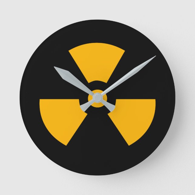 Nuclear radioactive sign round clock (Front)