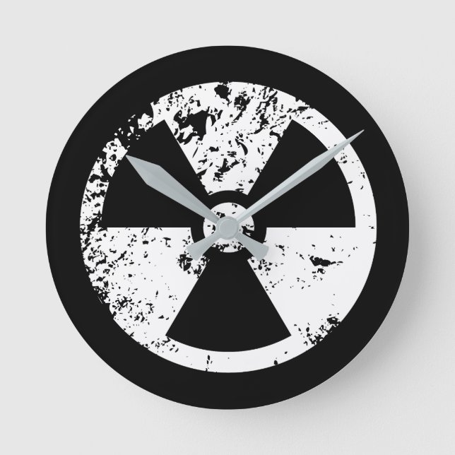 Nuclear radioactive sign round clock (Front)