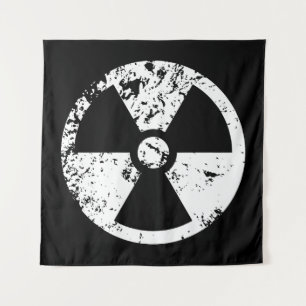 Nuclear radioactive sign tapestry