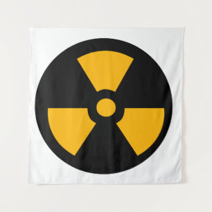 Nuclear radioactive sign tapestry