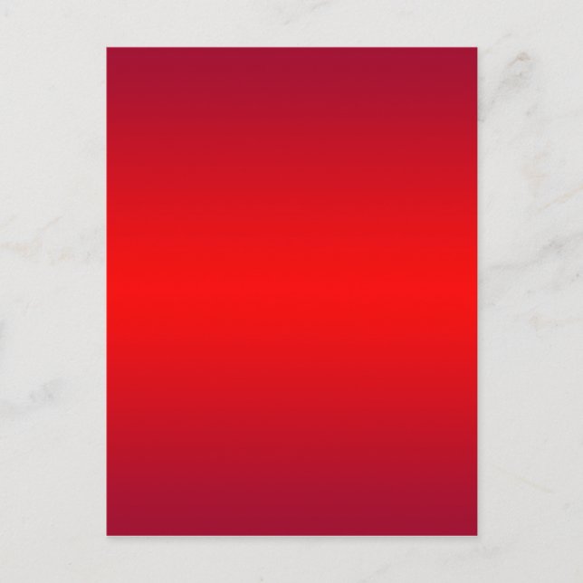 Nuclear Red Gradient - Poppy Reds Template Blank Postcard (Front)