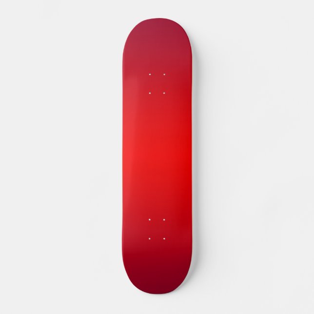 Nuclear Red Gradient - Poppy Reds Template Blank Skateboard (Front)