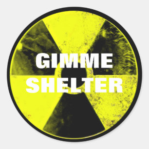 nuclear weapons classic round sticker