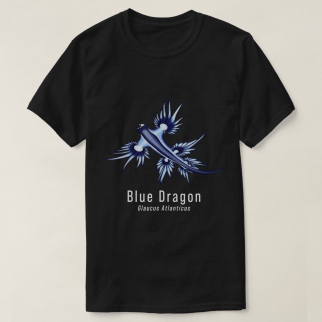 Nudibranch Blue Dragon Sea Slug Ocean Scuba Diver  T-Shirt (Design Front)