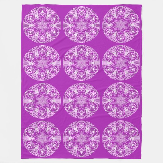 Nudibranch Mandala Fleece Blanket (Front)