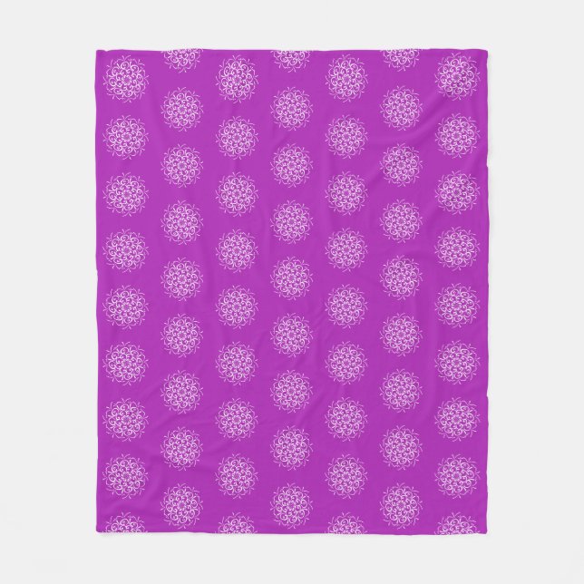 Nudibranch Mandala Fleece Blanket (Front)