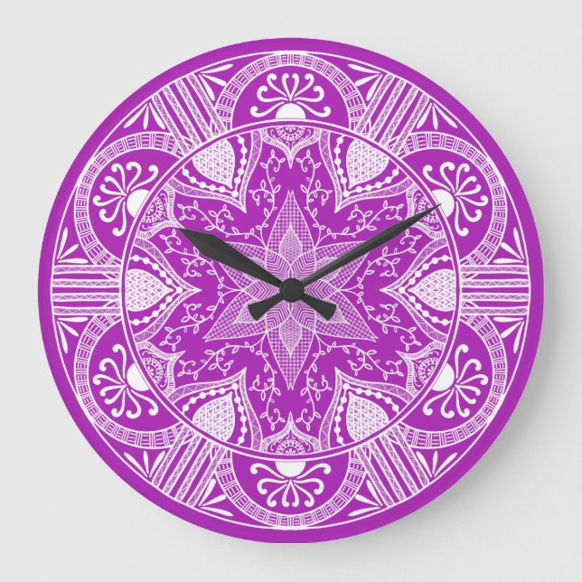 Nudibranch Mandala Large Clock (Front)
