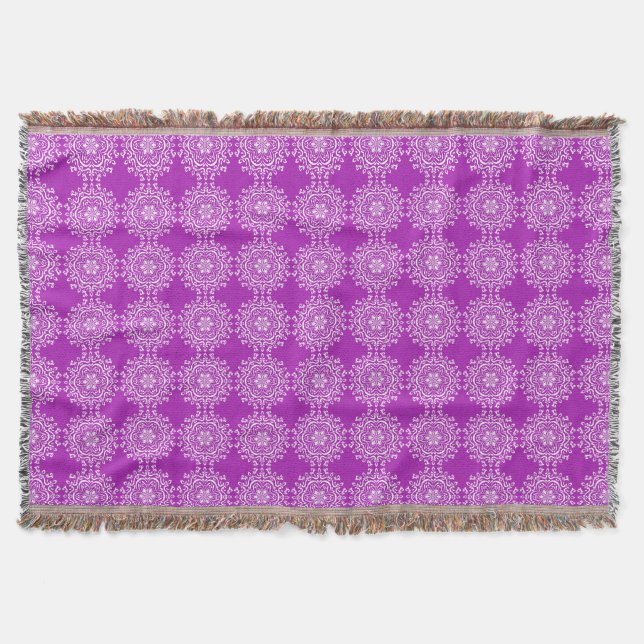 Nudibranch Mandala Throw Blanket (Front)