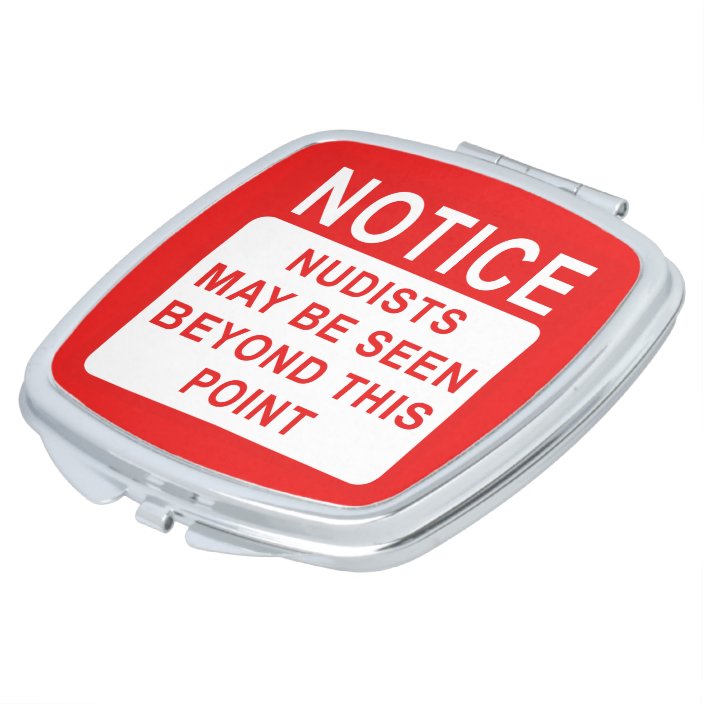 Nudist Beach Sign/Nudist Camp Sign Mirror For Makeup | Zazzle.com.au