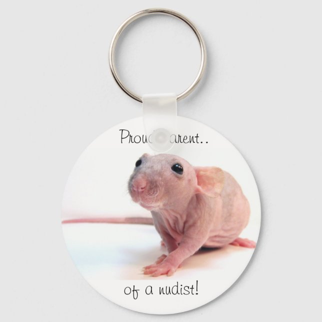 Nudist Rat Key Ring (Front)