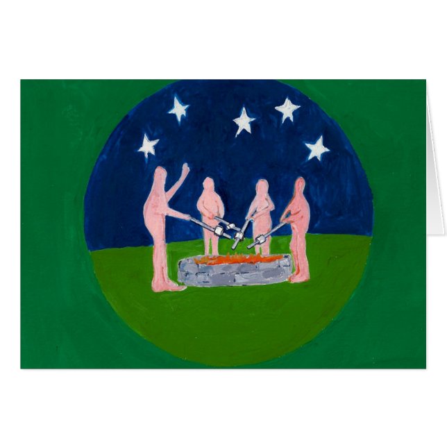 nudists at campfire (Front Horizontal)