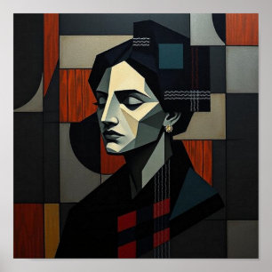 NUES Cubist Abstract 2 Poster