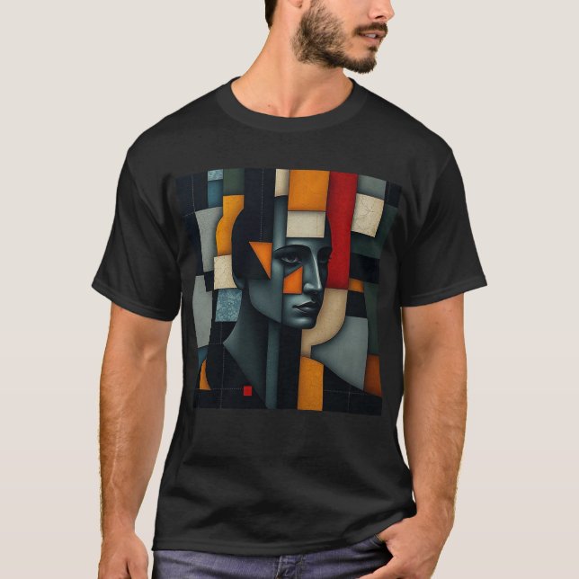NUES Cubist Abstract 3 T-Shirt (Front)