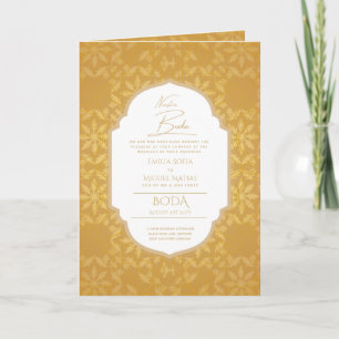 Nuestra Boda GOLD 4age Spanish Wedding INVITE