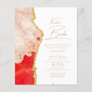 Nuestra Boda Gold Text AGATE Wedding INVITE