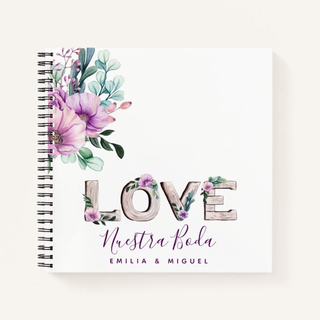 NUESTRA BODA Planificación o libro de visitas Notebook (Front)