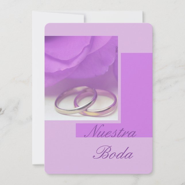 Nuestra Boda - Spanish  wedding invitation (Front)
