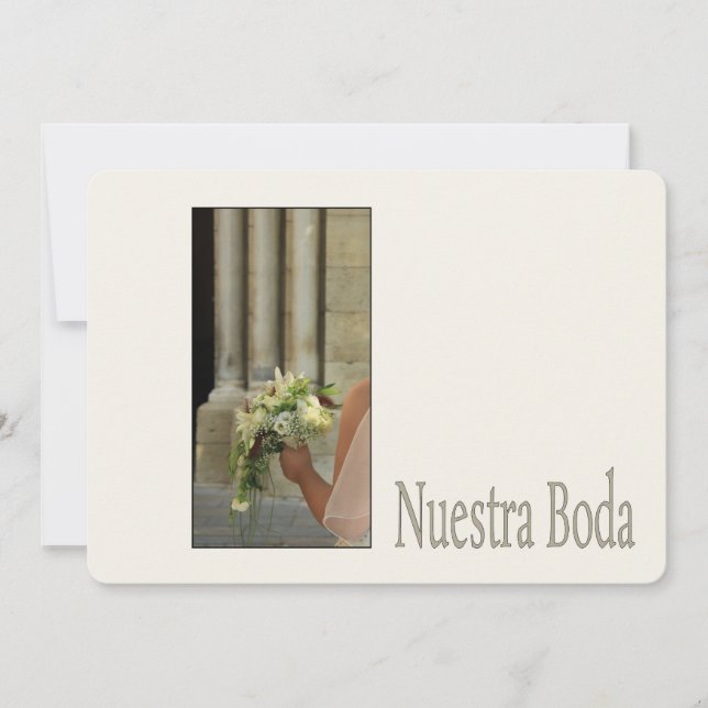 Nuestra Boda - Spanish  wedding invitation (Front)