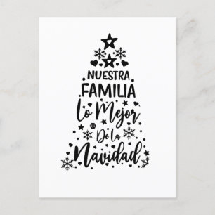 Nuestra Familia Lo Mejor De La Navidad Invitation Postcard