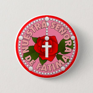 Nuestra Señora de Fatima 6 Cm Round Badge
