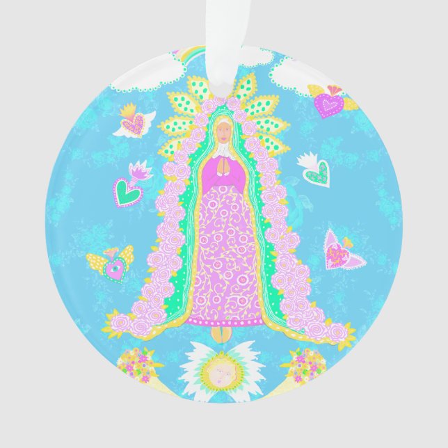Nuestra Señora de Guadalupe Blue Ornament (Front)