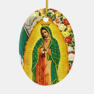 Nuestra Señora de Guadalupe Ceramic Tree Decoration