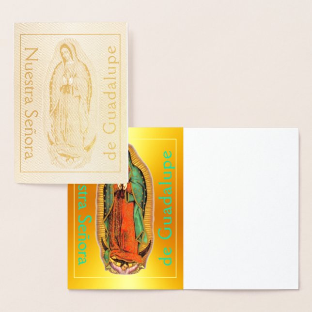 Nuestra Señora de Guadalupe Gold Foil Card (Display)