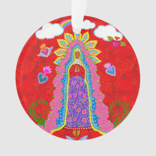 Nuestra Señora de Guadalupe Red Ornament
