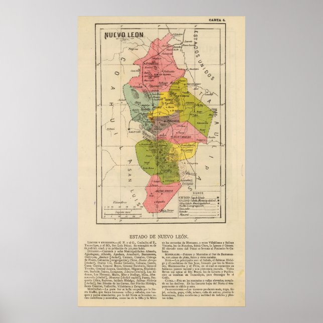 Nuevo Leon, Mexico Poster (Front)