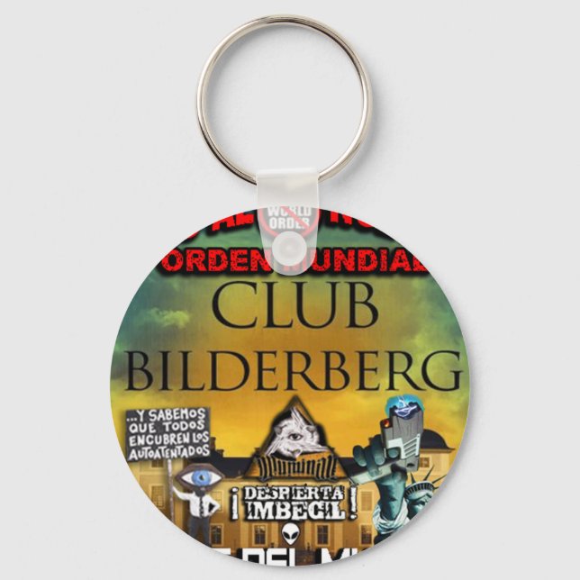 NUEVO ORDEN MUNDIAL ILLUMINATI BILDERGERG KEY RING (Front)