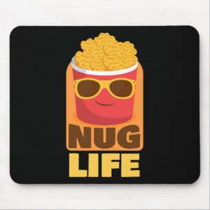 Nug Life Kawaii Chicken Nuggets Bucket Character H Mouse Pad