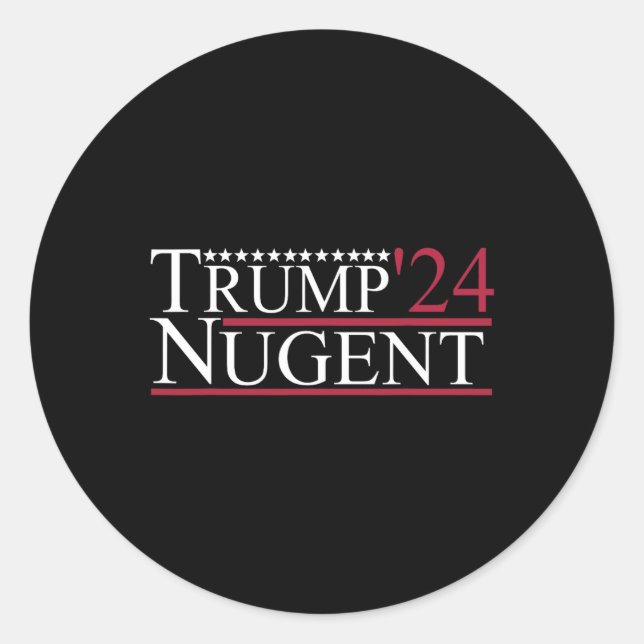 Nugent 24 Apparel  Classic Round Sticker (Front)