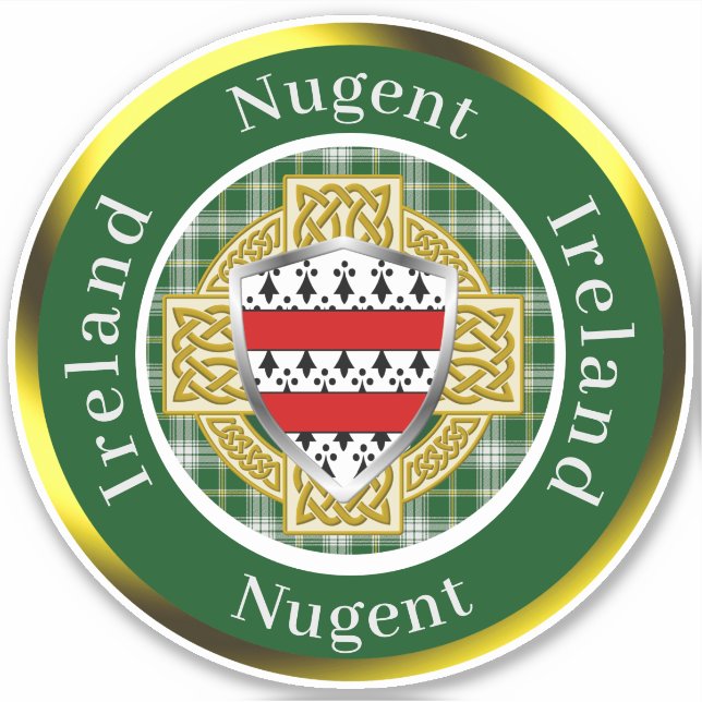 Nugent Shield & Celtic Cross Personalised (Front)