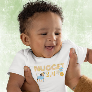 Nugget 2.0 Dog & Flowers Baby Bodysuit